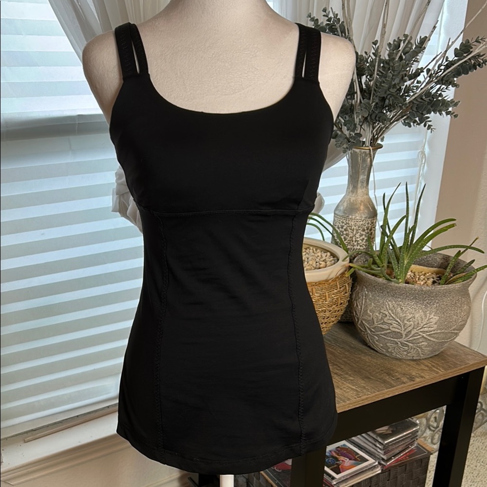 Lululemon Athletica Black Fitted Tank Top with Double Straps
